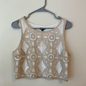 Sequin co-cord crop top and skirt